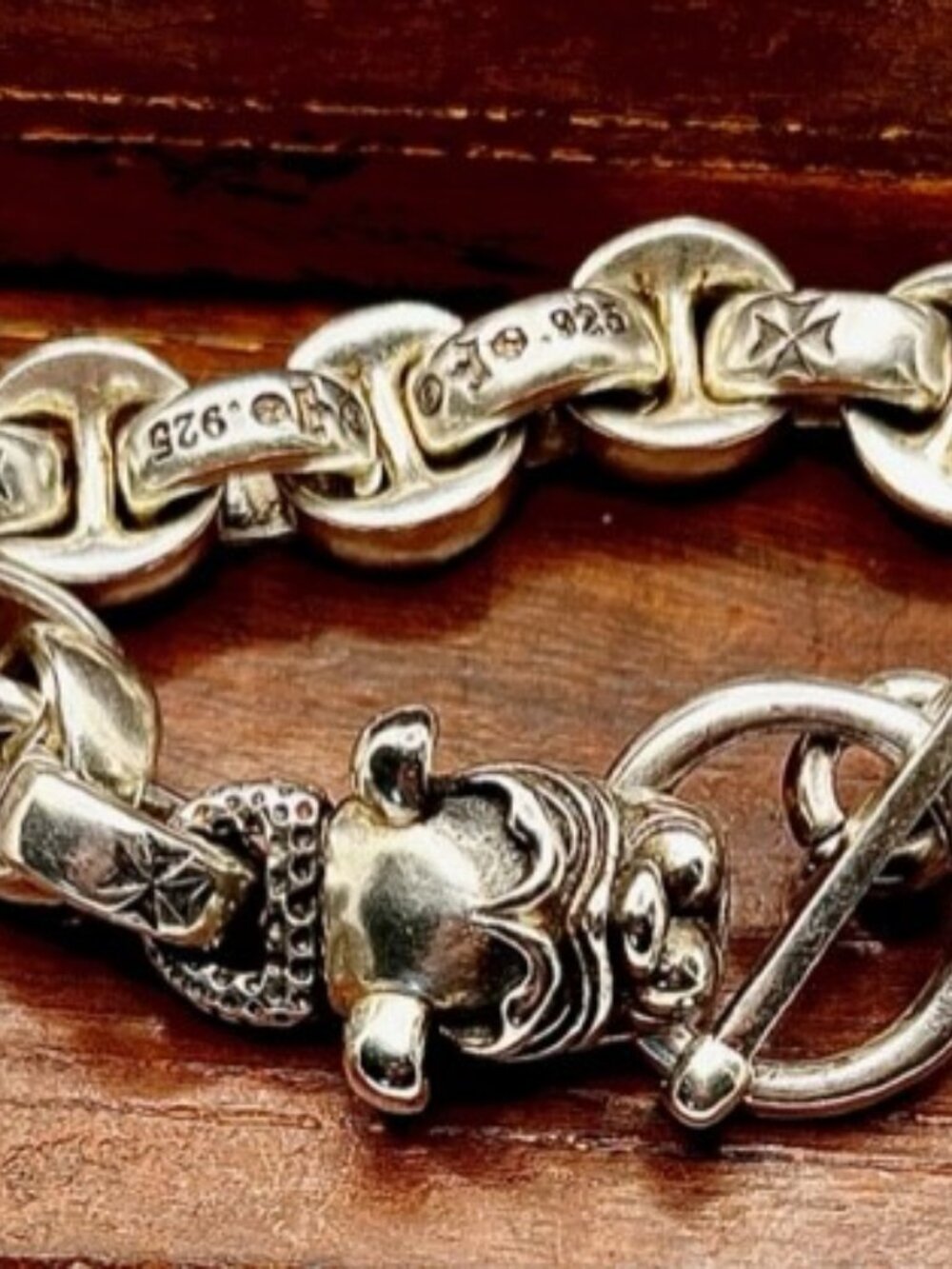 C'est Magnifique Single Dog Link Heavy BRACELET 96g